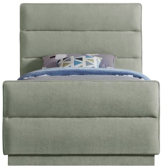 Meridian Furniture Paxton Mint Twin Upholstered Panel Bed-1