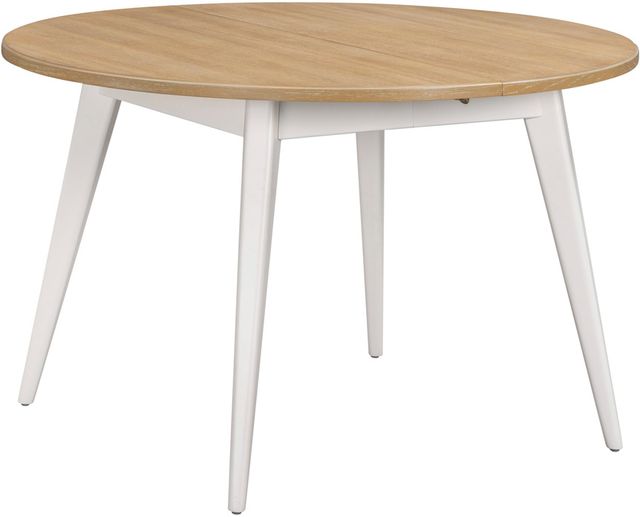 aspenhome® Astoria Brown Extendable Round Dining Table with Pearl Base-0