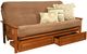 Kodiak Furniture Monterey Barbados/Marmont Mocha Full Storage Futon with Mattress-0
