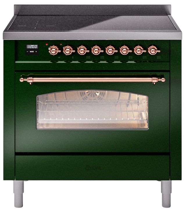Ilve® Nostalgie II Series 36" Emerald Green Pro Style Induction Range-0