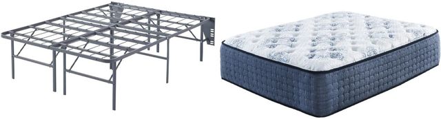 Sierra Sleep® by Ashley® Mt Dana 3-Piece Hybrid Firm and Better than a Boxspring Foundation King Mattress Set-0
