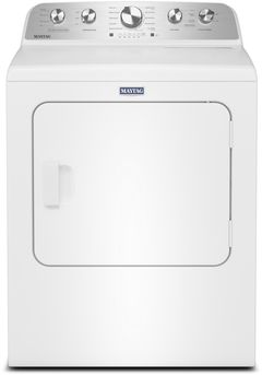 Maytag® 7 Cu. Ft. White Electric Dryer with Extra Power and Pet Pro Option