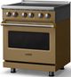 Viking® 5 Series 30" Golden Hour Pro Style Induction Range with Brushed Brass Trim-3