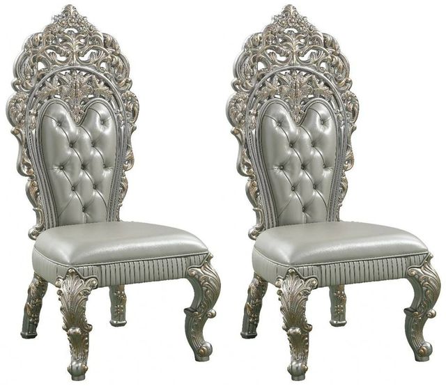 ACME Furniture Sandoval 2-Piece Champagne Side Chair Set-0
