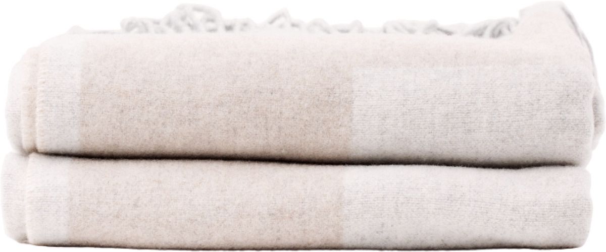 Blu Sleep Linen Alpina Beige One Size Throw Blanket