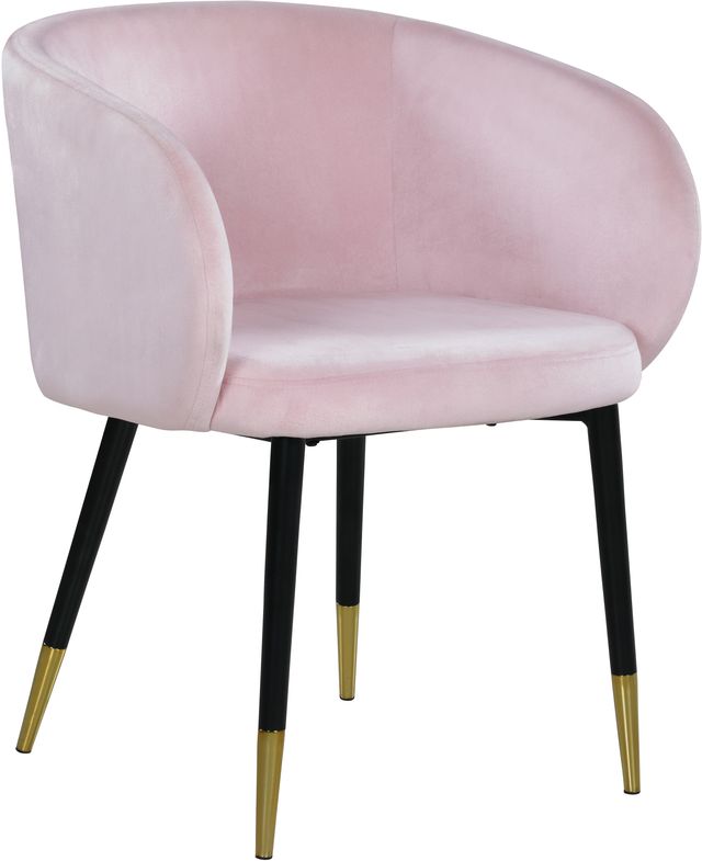 Meridian Furniture Louise Pink Velvet Dining Chair-0