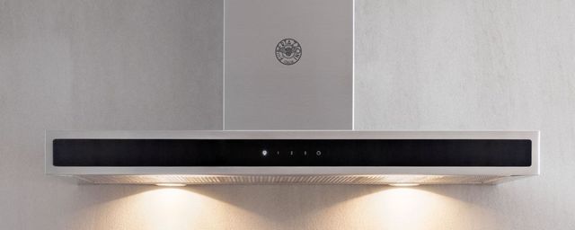 Bertazzoni 48" Stainless Steel Glass Front Wall Mounted Range Hood-2