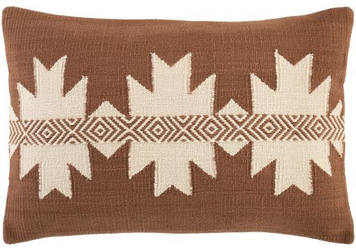 Surya Nobility Dark Brown 22"x14" Toss Pillow with Polyester Insert-0