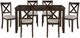 Mazin Furniture Challis 7-Pieces Dark Cherry Dinning Set-0