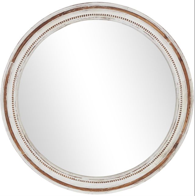 Deco Marche White Beaded Wall Mirror-0