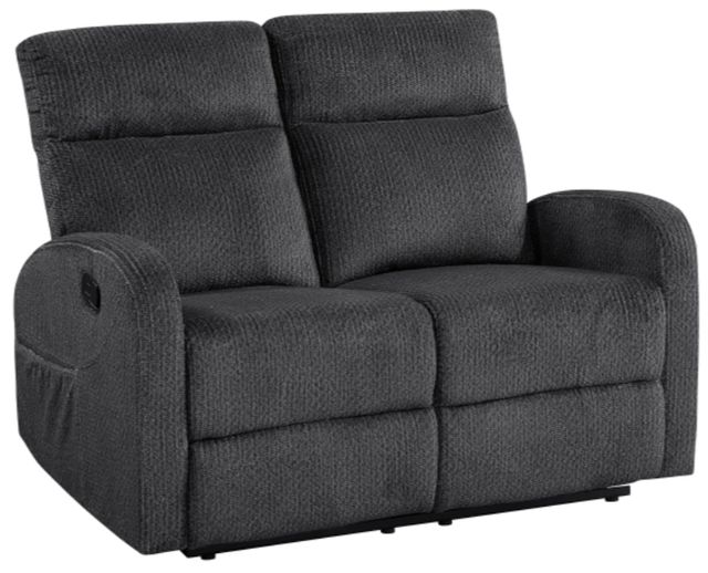 Homelegance® Allen Dark Gray Manual Double Reclining Loveseat-0