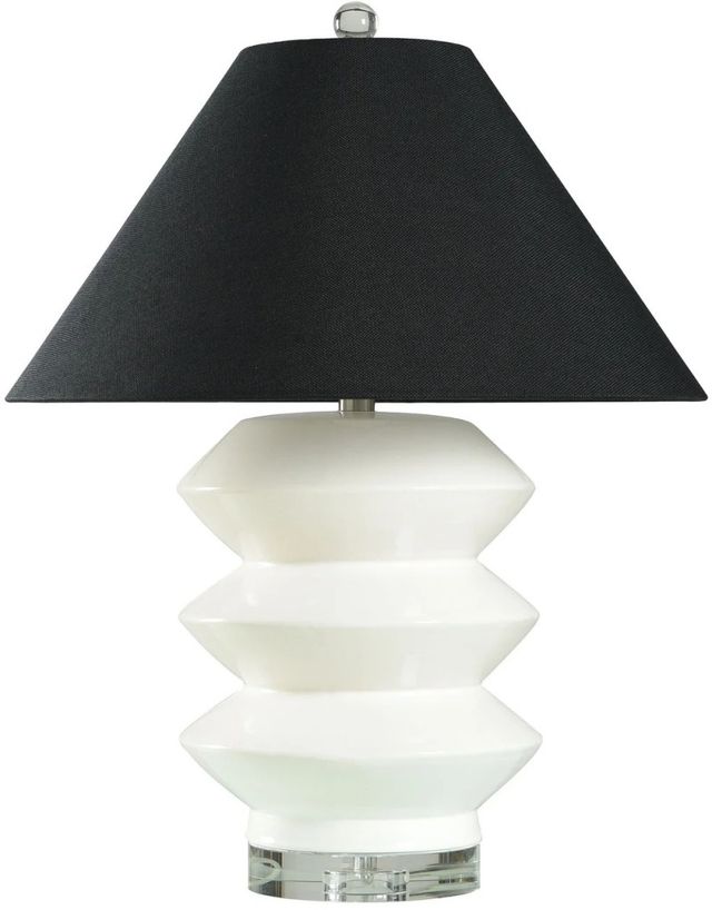 Harp & Finial® Logan White Table Lamp-0