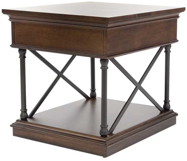 Liberty Furniture Tribeca Black/Cordovian Brown End Table-4