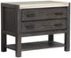 Magnussen Home® Plum Creek Ravenwood Black Open Nightstand with Marble Top-0