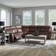 Liberty Furniture Blair 6-Piece Cognac Leather Power Reclining Sectional-2