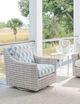 Tommy Bahama® Outdoor Seabrook Oyster White Square End Tablewith Glass Top-2