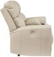 Signature Design by Ashley® Dahlmoore Almond Double Power Reclining Loveseat with Console-2