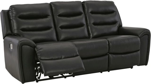 Signature Design by Ashley® Warlin Black Power Reclining Sofa-1