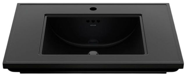 Kohler Memoirs® Stately Black 30.69" Pedestal/Console Table Bathroom Sink Single Hole-3