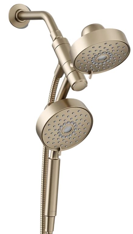 KOHLER® Purist® Vibrant Brushed Bronze 2.5 GPM 2-in-1 Multifunction Shower Combo Kit-0
