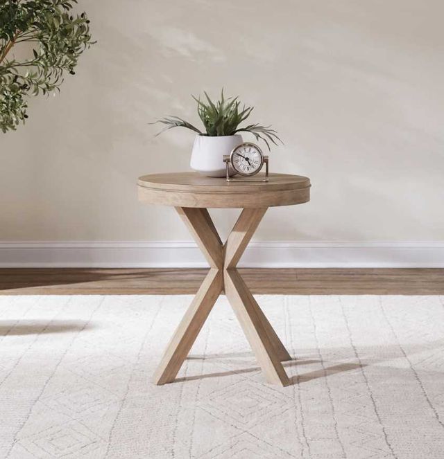 Liberty Furniture Brentwood Sandstone Round End Table-1