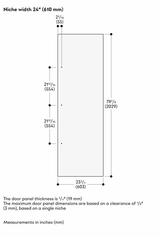 Gaggenau Vario Cooling Expressive Series 24" Dark Brushed Stainless Steel Door Panel Kit with Handle-1