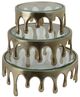 Sagebrook Home Nevis 3-Piece Aluminum/Clear Risers-0