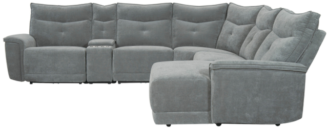Homelegance® Tesoro 6-Piece Dark Gray Power Reclining Sectional and Chaise with Power Headrests and USB Ports-1