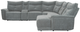 Homelegance® Tesoro 6-Piece Dark Gray Power Reclining Sectional and Chaise with Power Headrests and USB Ports-1