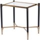 A & B Home Park View Glass Top Occasional Table with Matte Black and Gold Frame-0