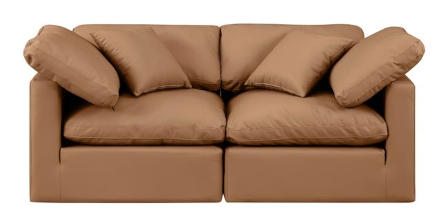 Meridian Furniture Indulge 2-Piece Cognac 70" Modular Loveseat-1