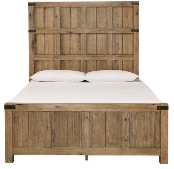 Signature Design by Ashley® Ridgester Light Brown Queen Panel Bed-3