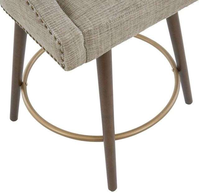 Olliix by Madison Park Grey Mateo Swivel Counter Stool-1