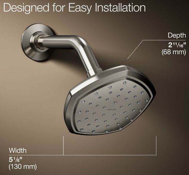KOHLER® Occasion® Vibrant Polished Nickel 2.5 GPM Single-Function Showerhead-4