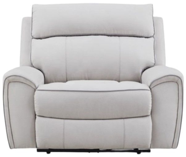 Signature Design by Ashley® Social Pointe Ash/Pearl Power Recliner with Adjustable Headrest-1