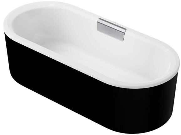KOHLER® Volute® Black 70.88" x 30.38" Freestanding Bath with Shroud-0