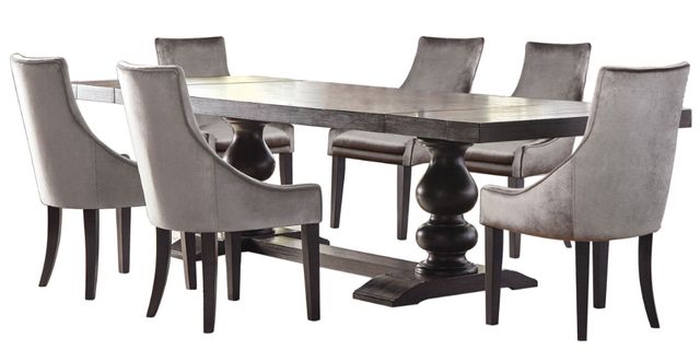 Coaster® Phelps 7-Piece Antique Noir/Gray Dining Set-0