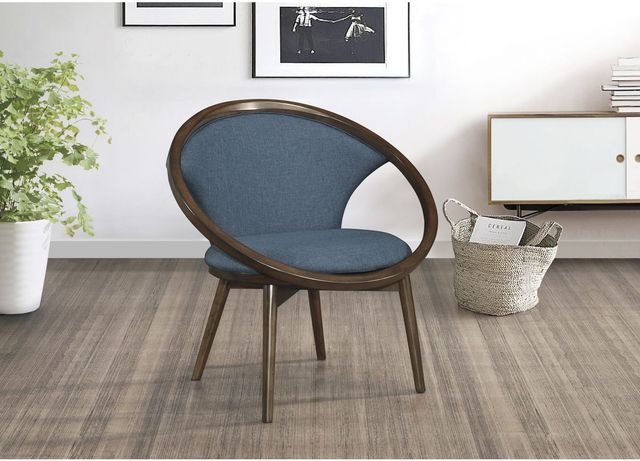 Mazin Furniture Lowery Blue Upholstered Accent Chair-3