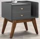 Elements International Sade Grey 1-Drawer Nightstand-0