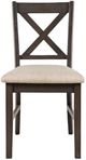 Jofran Inc. Hobson Beige/Gray X-Back Side Chair-2
