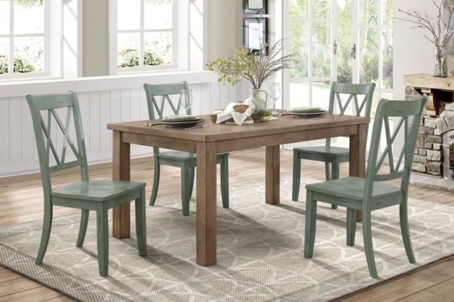 Homelegance® Janina Teal Side Chair-1
