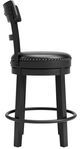 Signature Design by Ashley® Valebeck Black Upholstered Bar Stool-4