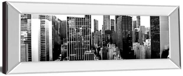 Classy Art Panorama of NYC VII by Jeff Pica Mirrored Frame Wall Art-1