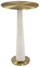 Uttermost® Sonia Brass Accent Table with White Base-4