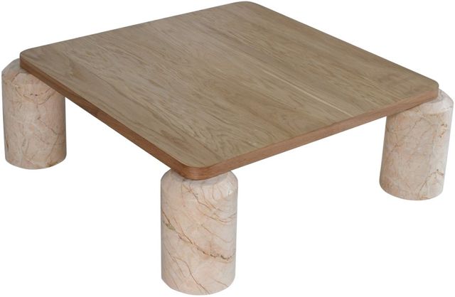 Meridian Furniture Ferrara Beige Marble Coffee Table-0