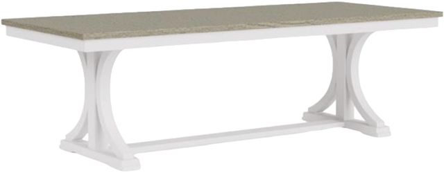 Riverside Furniture Cora Fog Trestle Dining Table with Cloud Base-1