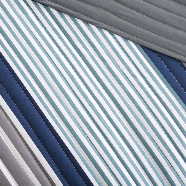 Olliix by Intelligent Design Paul Blue Full/Queen Reversible Coverlet Set-3