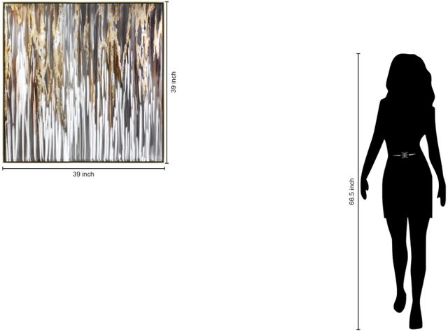 Classy Living Golden Veil Metallic Abstract Wall Art-2