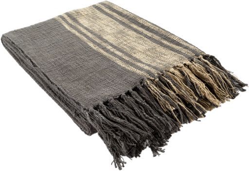 Surya Bramble Charcoal 50"x60" Throw Blanket-1