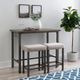 Linon Austin 3-Piece Pewter Dining Table Set-1
